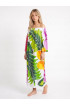 Hand Painted Rayon Off Shoulder Dress